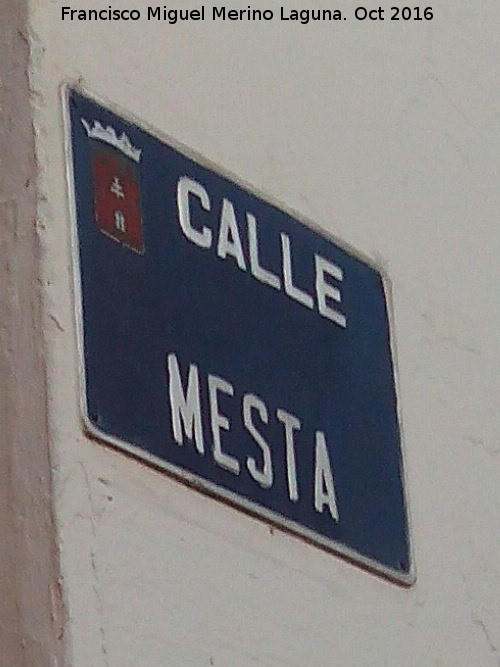 Calle Mesta - Calle Mesta. Placa