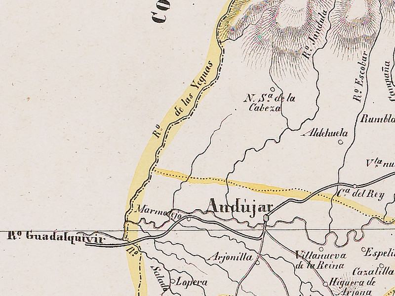 Historia de Arjonilla - Historia de Arjonilla. Mapa 1850