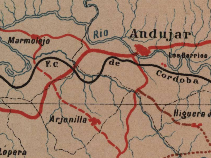Historia de Arjonilla - Historia de Arjonilla. Mapa 1885