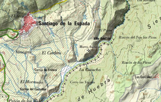 Morro Asensio - Morro Asensio. Mapa