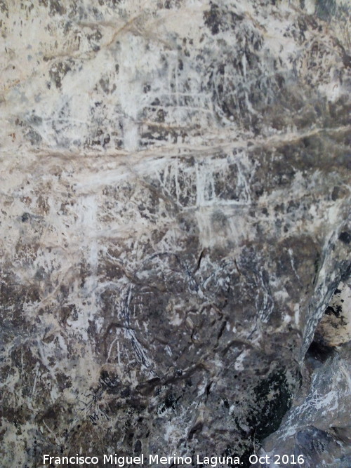 Grabados de la Cueva del Castelln - Grabados de la Cueva del Castelln. Panel de grabados