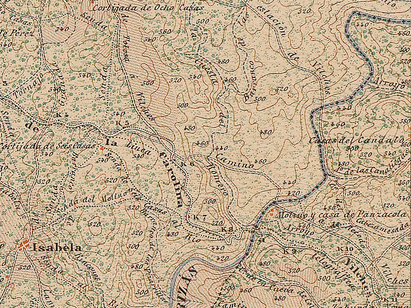 Molino del Panzacola - Molino del Panzacola. Mapa 1895