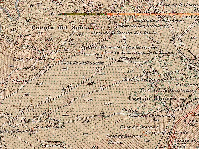Cortijo del Lentiscar - Cortijo del Lentiscar. Mapa 1895