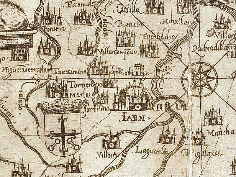 Torre de Don Rodrigo - Torre de Don Rodrigo. Mapa 1588