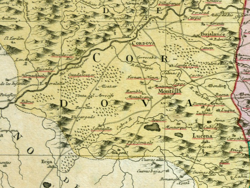 Historia de Castro del Ro - Historia de Castro del Ro. Mapa de 1782