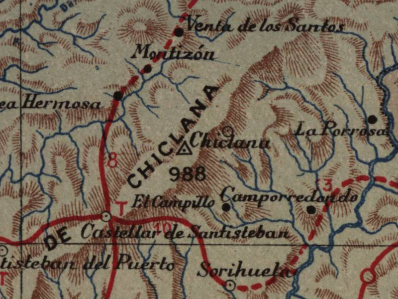 Historia de Chiclana de Segura - Historia de Chiclana de Segura. Mapa 1901