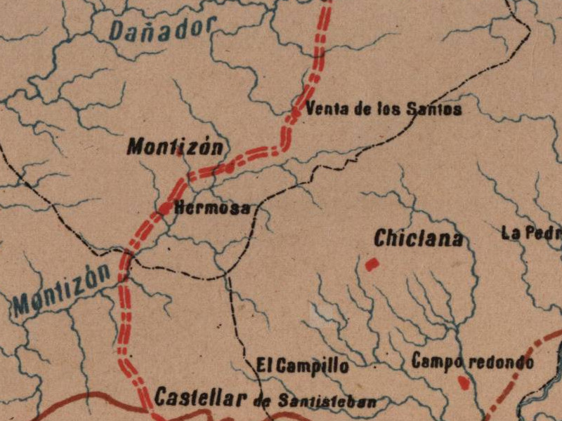 Ro Montizn - Ro Montizn. Mapa 1885