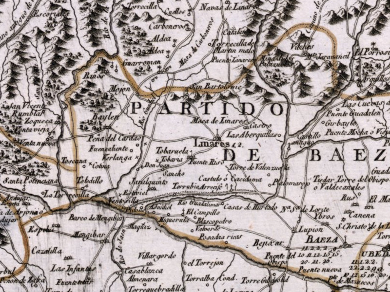 Cruz de Burguillos - Cruz de Burguillos. Mapa 1787