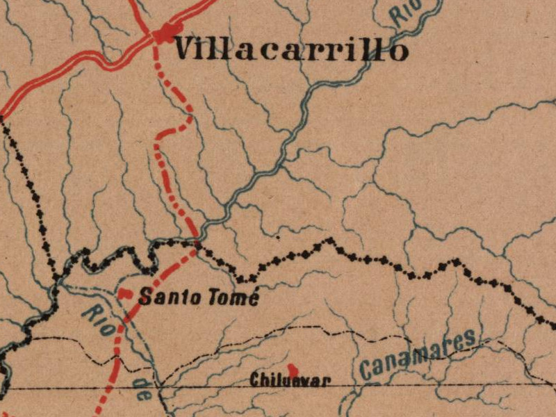 Ro Caamares - Ro Caamares. Mapa 1885