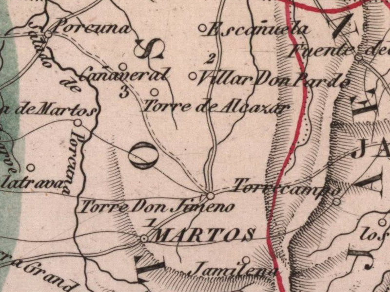 Historia de Escauela - Historia de Escauela. Mapa 1847