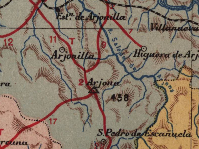 Historia de Escauela - Historia de Escauela. Mapa 1901