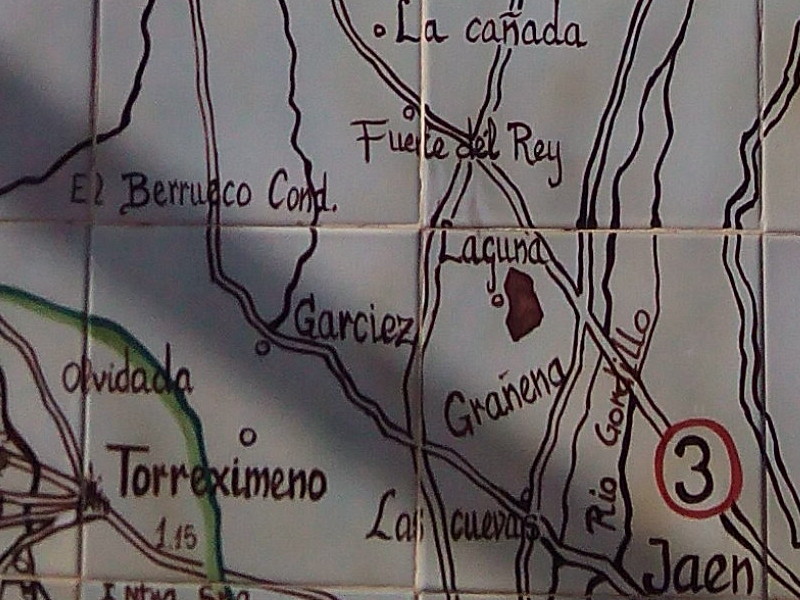 Cortijada Caada de Zafra - Cortijada Caada de Zafra. Mapa de Bernardo Jurado. Casa de Postas - Villanueva de la Reina