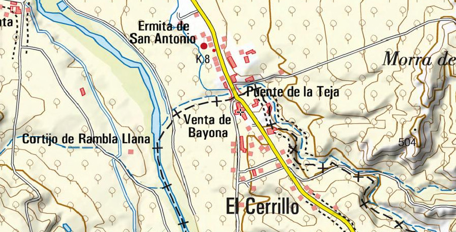 Venta de Bayona - Venta de Bayona. Mapa