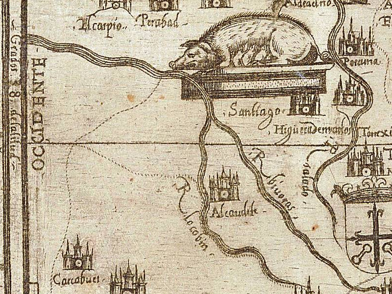 Historia de Higuera de Calatrava - Historia de Higuera de Calatrava. Mapa 1588