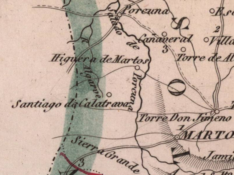 Historia de Higuera de Calatrava - Historia de Higuera de Calatrava. Mapa 1847