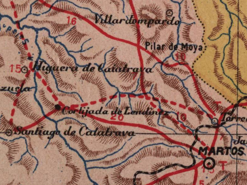 Historia de Higuera de Calatrava - Historia de Higuera de Calatrava. Mapa 1901