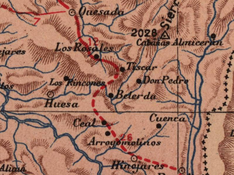 Historia de Hinojares - Historia de Hinojares. Mapa 1901