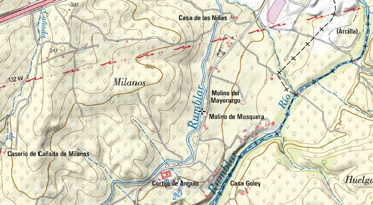 Molino Mosquera - Molino Mosquera. Mapa