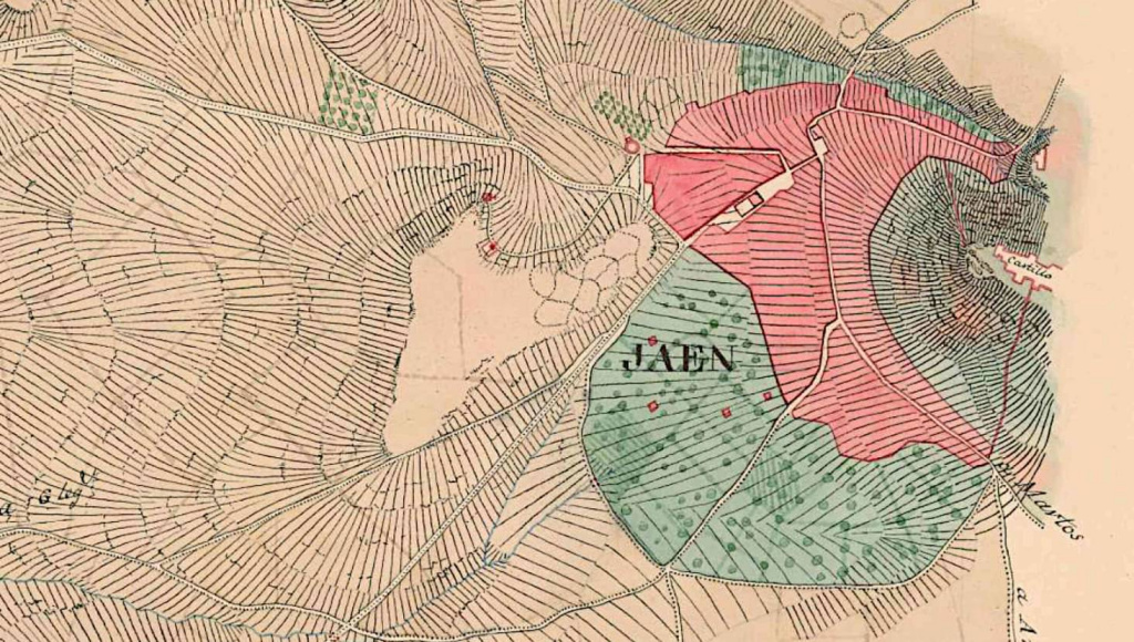 Historia de Jan. Siglo XIX - Historia de Jan. Siglo XIX. Mapa topogrfico del Ejrcito 1848