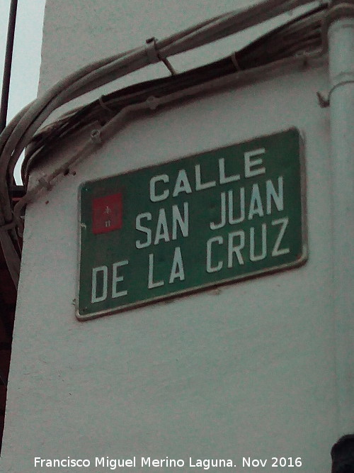 Calle San Juan de la Cruz - Calle San Juan de la Cruz. Placa