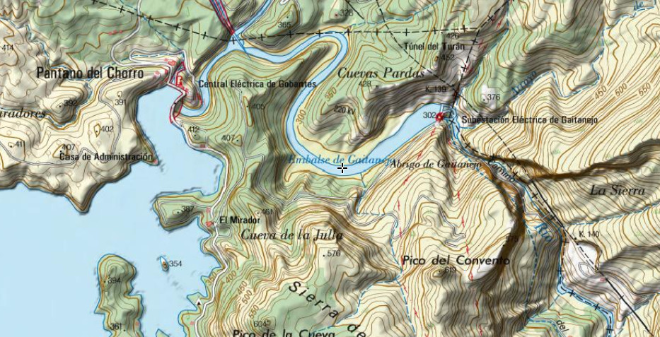 Pantano del Gaitanejo - Pantano del Gaitanejo. Mapa