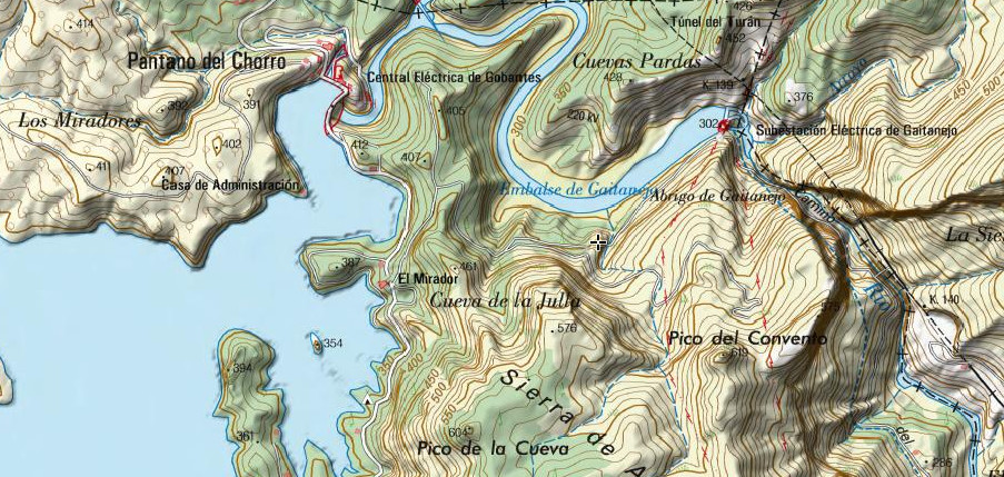 Tnel de los Tafonis - Tnel de los Tafonis. Mapa