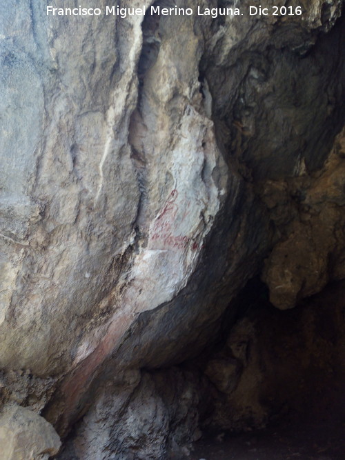 Desfiladero del Gaitanejo - Desfiladero del Gaitanejo. Graffiti en un abrigo