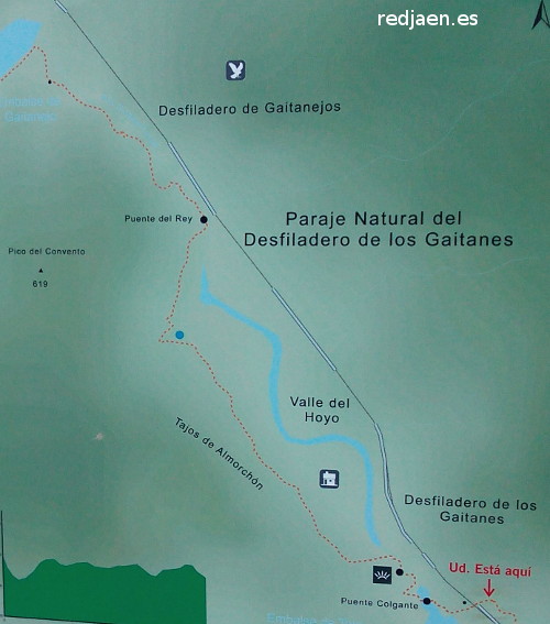 Desfiladero del Gaitanejo - Desfiladero del Gaitanejo. Mapa