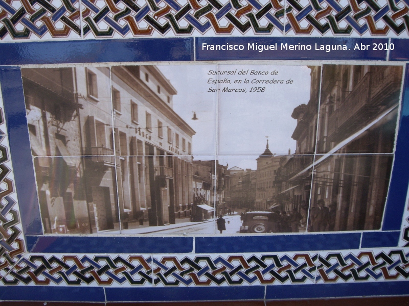 Calle Corredera de San Marcos - Calle Corredera de San Marcos. Banco de Espaa. 1958