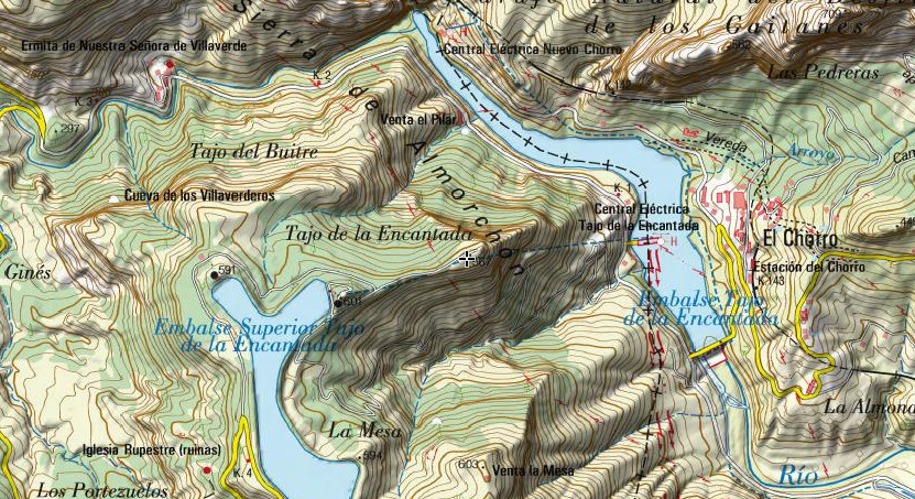 Tajo de la Encantada - Tajo de la Encantada. Mapa