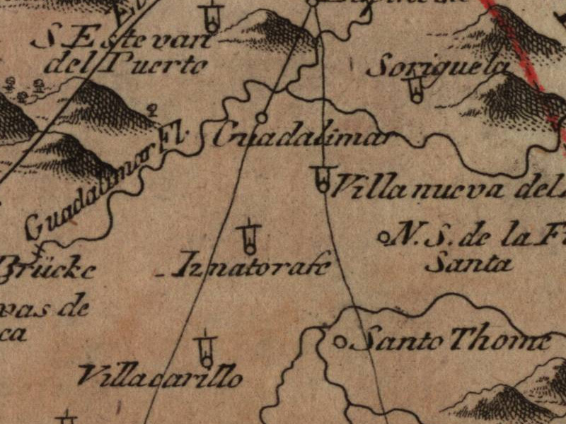 Ro Guadalimar - Ro Guadalimar. Mapa 1799