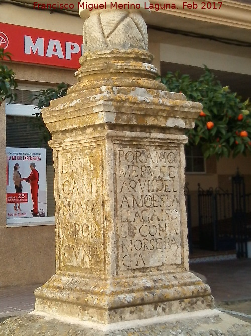 Cruz de Mendoza - Cruz de Mendoza. Pedestal original