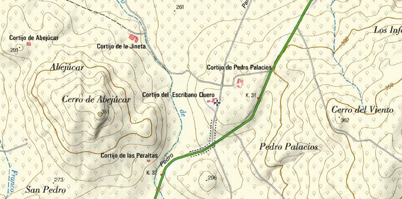 Cortijo del Escribano Quero - Cortijo del Escribano Quero. Mapa