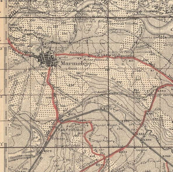 Historia de Marmolejo - Historia de Marmolejo. Mapa de 1936
