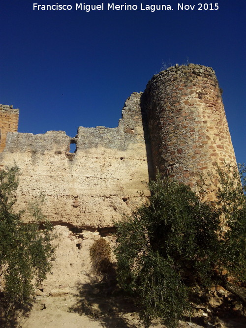 Castillo de la Aragonesa - Castillo de la Aragonesa. Lienzo y torren circular