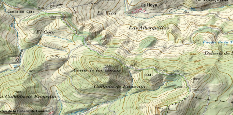 Cerro de los Corzos - Cerro de los Corzos. Mapa
