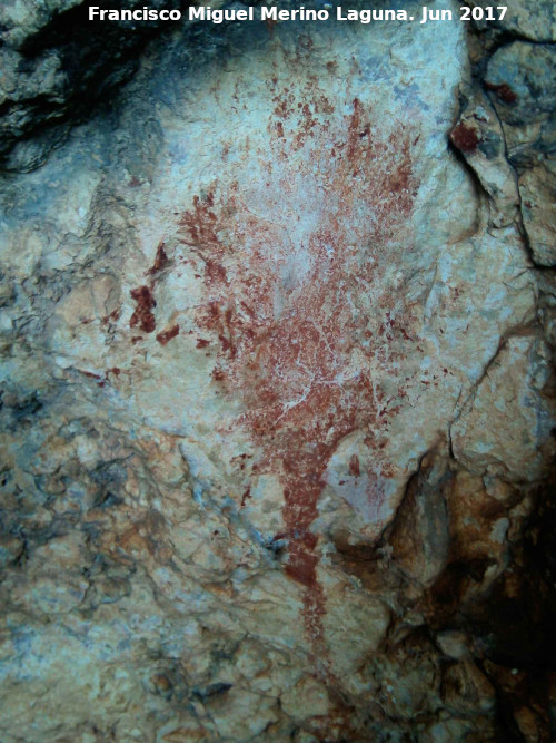 Pinturas rupestres del Abrigo de Peas Rubias III - Pinturas rupestres del Abrigo de Peas Rubias III. Mancha