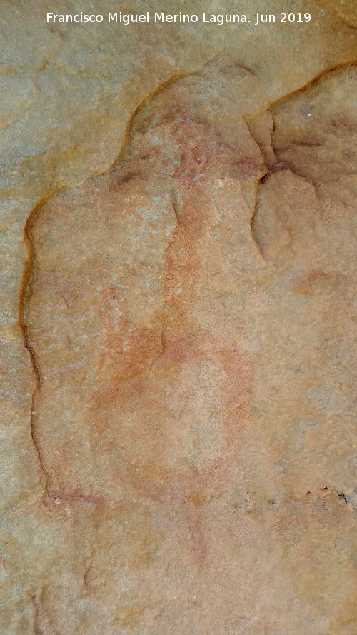 Pinturas rupestres del Poyo Inferior de la Cimbarra - Pinturas rupestres del Poyo Inferior de la Cimbarra. Antropomorfo