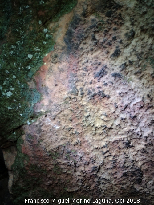 Pinturas rupestres del Barranco de la Niebla - Pinturas rupestres del Barranco de la Niebla. Restos de antropomorfo