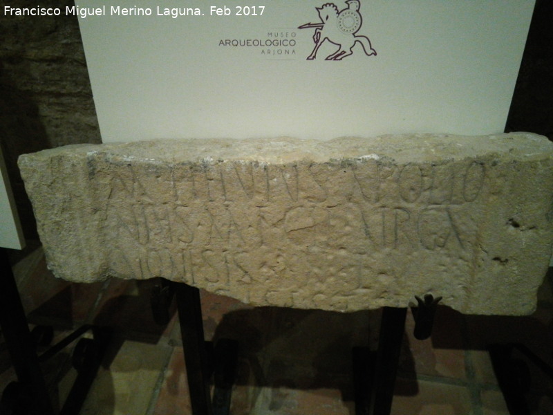 Museo Arqueolgico Ciudad de Arjona - Museo Arqueolgico Ciudad de Arjona. Inscripcin