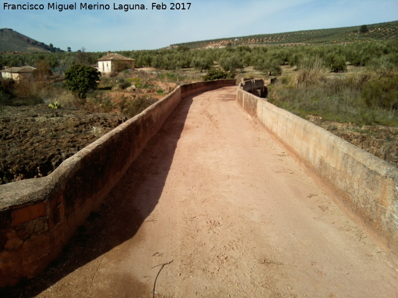 Puente del Molino de la Terrera - Puente del Molino de la Terrera. Calzada con el molino al fondo