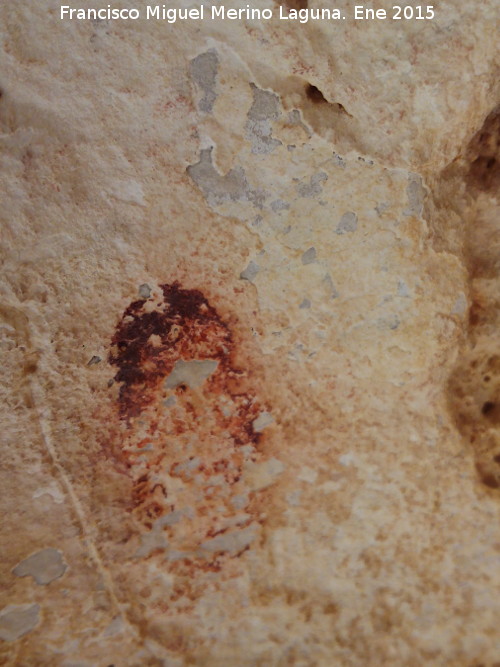 Pinturas rupestres del Abrigo III de la Pedriza - Pinturas rupestres del Abrigo III de la Pedriza. Digitacin coronada