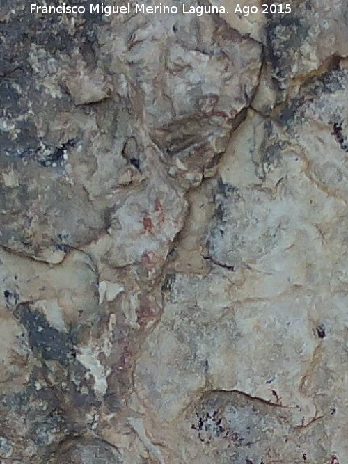 Pinturas rupestres del Abrigo del Puerto - Pinturas rupestres del Abrigo del Puerto. Sucesin de puntos