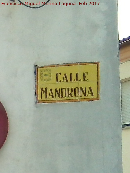 Calle Mandrona - Calle Mandrona. Placa