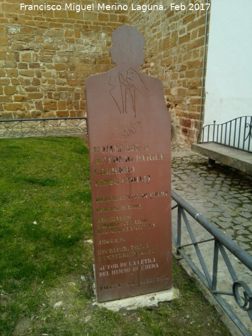 Monumento a Antonio Parra Cabrera - Monumento a Antonio Parra Cabrera. Silueta de hierro