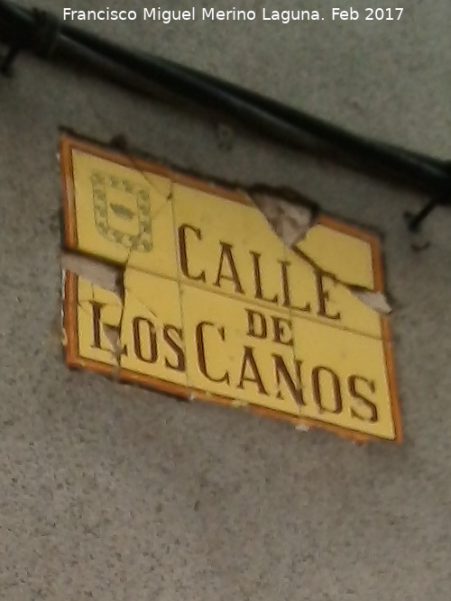 Calle de los Canos - Calle de los Canos. Placa