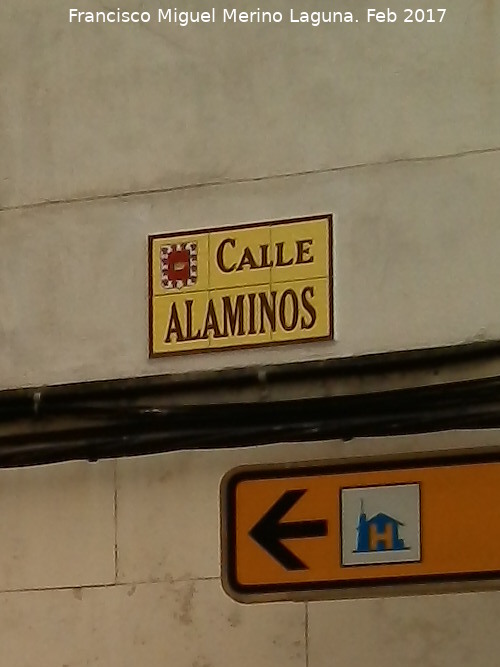 Calle Alaminos - Calle Alaminos. Placa