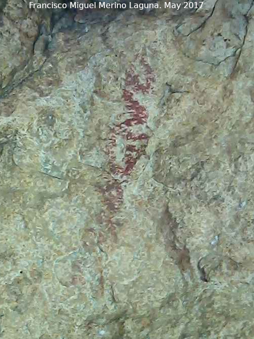 Pinturas rupestres de la Llana VI - Pinturas rupestres de la Llana VI. Barra vertical