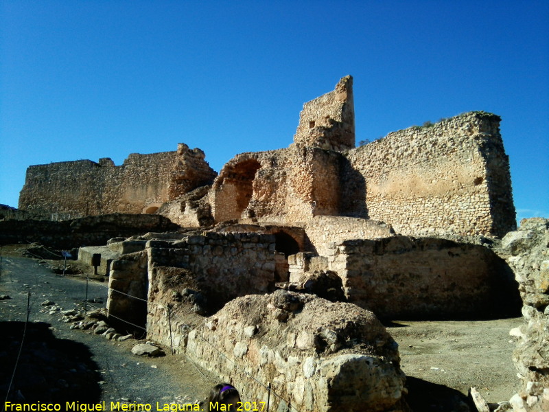 Calatrava la Vieja. Alczar - Calatrava la Vieja. Alczar. Muralla de separacin con la medina