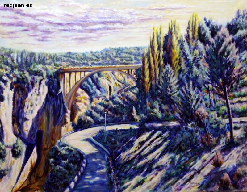Puente del Guadalentn - Puente del Guadalentn. Cuadro de Francisco Merino Megas